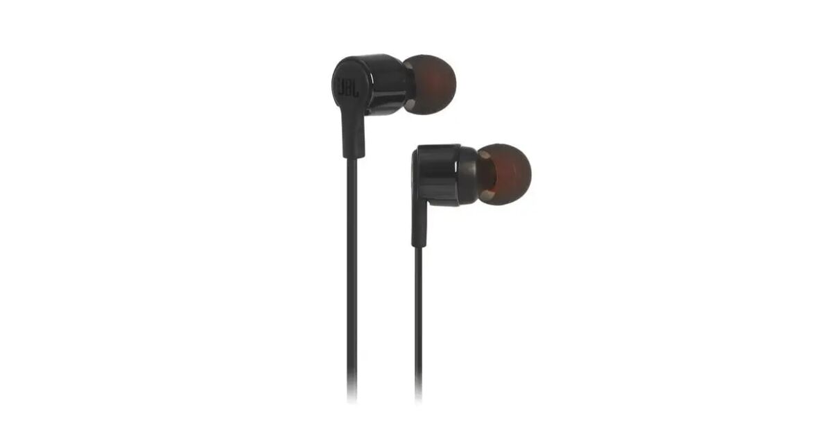 JBL T210 Black Earphones - Main Image
