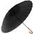 Malatec 24 spoke umbrella, black, with wooden handle