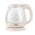 Adler AD 1283C electric kettle, 1 liter, white/transparent, showing the water level markings