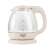 Adler AD 1283C electric kettle, 1 liter, white/transparent, showing the water level markings
