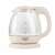 Adler AD 1283C electric kettle, 1 liter, white/transparent, showing the water level markings
