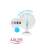 Adler AD 7304 asztali ventilátor, 40cm, fehér, méretezési információkkal