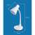 Esperanza Diadem E27 white desk lamp with flexible arm, on/off switch, dimensions