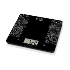 Adler AD 3171 digital kitchen scale with a black surface and white design - Kitchen Scale