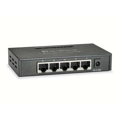 LevelOne GEU-0523 Netzwerk-Switch Unmanaged Gigabit Ethernet (10/100/1000) Schwarz (GEU-0523) 81123473