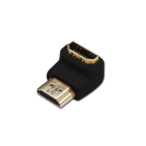 Assmann HDMI 90 fokos adapter, fekete