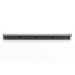 DIGITUS Patchpanel 0,5HE 24-Port Cat6a geschirmt schwarz (DN-91624S-SL-EA) 84332135 - Digitus