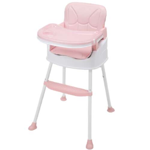 LittleONE by Pepita Pappo 3v1 konvertibilná pevná vysoká stolička #pink