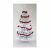 Decorated Pepita Premium Deluxe White Artificial Christmas Tree with red tinsel