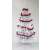 Pepita Prémium Deluxe white artificial Christmas tree decorated with red garland, 1.5m