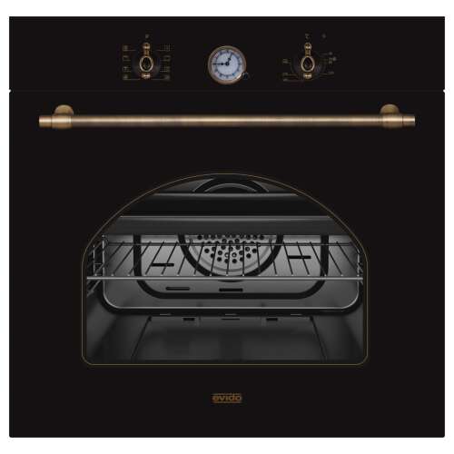 EVIDO RUSTIC-O 6AA fekete és bronz elektromos sütő analóg vezérléssel
