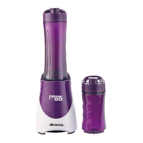 Blender portabil Ariete 563 Drink'N Go, violet, cu două sticle