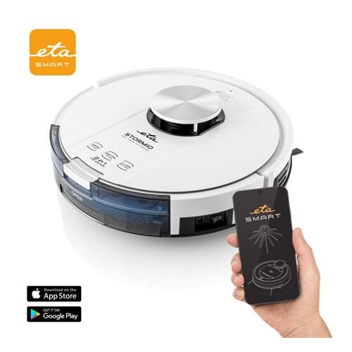ETA Smart robot vacuum cleaner with laser navigation, app control, and mopping function