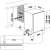 Whirlpool W8I HT58 TS built-in dishwasher, dimensions diagram