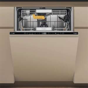 Whirlpool W8I HT58 TS built-in dishwasher, beige, open door, showing interior - Whirlpool Dishwasher