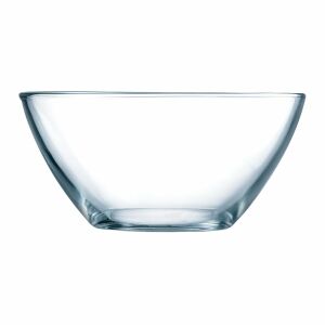 Luminarc Cosmos 28 cm átlátszó üveg salátástál fehér alapon - Luminarc