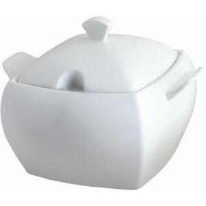Ambition Kubiko Levesestál Fedővel - 4L Porcelán