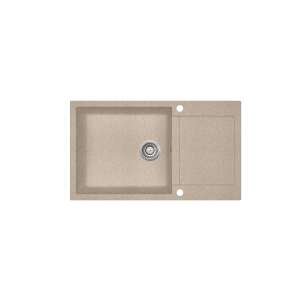 EVIDO Cubo XL 6S kompakt gránit mosogató, homok színben, 860 x 500 mm - Víz, Gáz & Fűtésszerelés