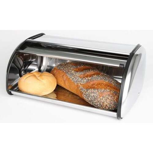 Domotti Rufus Brotbox, Edelstahl, 36x23x15 cm, mit Brot