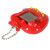 Angled view of Red Han Cheng Apple Tamagotchi electronic game