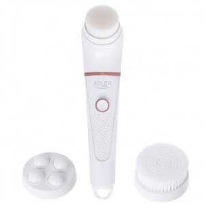 Adler 2178 facial brush with massage, sponge, and bristle brush heads - Facial care device