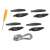 RC F9 drone accessories: screwdriver, propellers, USB cable