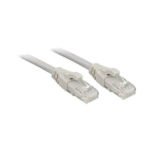 LINDY RJ45 Network Patch Cable CAT 6 U/UTP 30.00 cm Grey with Protection