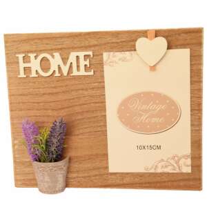 Wooden picture frame with lavender and 'Home' inscription, 24 cm - Picture Frame