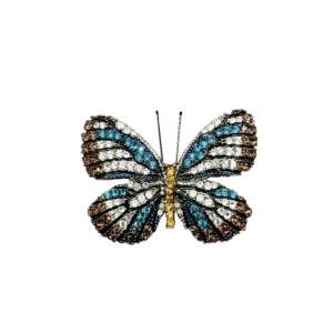 Elegant Women's Butterfly Brooch with Colorful Stones, Royal Butterfly 68164577 - Brooch