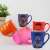 Pufo Mr Right ceramic mugs in different colors, including blue, red, orange, pink and purple