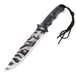 Columbia Company Black Legion Style hunting knife with camo blade and black handle - Hunting & Survival Knife