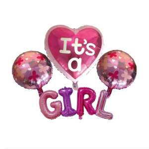 4 pcs It's a Girl Pink Birthday Balloon Set 68176675 - Balloon
