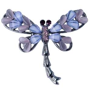 Elegant Women's Butterfly Brooch with Purple Stones, Royal Purple Butterfly 90154976 - Brooch