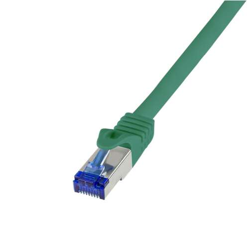 Logilink Ultraflex Cat.6A S/FTP patch kábel, zöld, 0,25m - Patch kábel