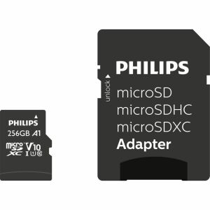 Philips Micro SDXC Memóriakártya 256GB Class 10 UHS-I U1 Adapter