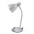 Adjustable Esperanza ELD113S Alkes silver desk lamp with E27 socket