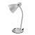 Esperanza ELD113S Alkes silver desk lamp with flexible arm and E27 socket