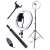 Ring light kit with stand, phone holder, and USB cable