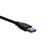 Lanberg USB 3.0 A-A kábel, fekete, csatlakozó közelről