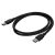 Lanberg 1m USB 3.0 A-A kábel, fekete, teljes kábel nézet