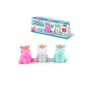 Unicorni de baie, set de 3, roz, alb, albastru, stropesc apă, luminează în apă - Jucarii de baie
