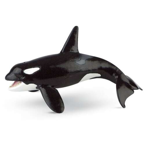 Bullyland 67409 Killer Whale Figurine, black and white, detailed, hand-painted, 8.8cm