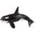 Bullyland 67409 Killer Whale Figurine, black and white, detailed, hand-painted, 8.8cm