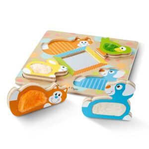 Melissa & Doug tapintós kukucskáló állatok puzzle kivehető állatfigurákkal - Melissa & Doug