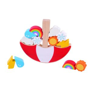 Egyensúlyozó Játék - Időjárás - Fa - Weather Balancing Game - Wooden toy with weather elements - Developmental Toy for Preschooler