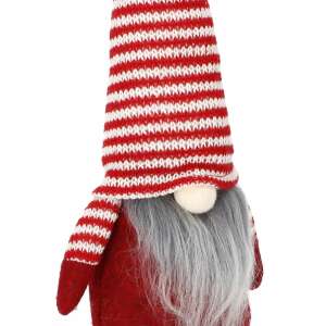 Red and white striped gnome Christmas decoration, Springos brand - Christmas Decoration