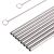 Metal Straw Set, 8 Straws and 2 Brushes, Silver 68225560