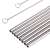 Set of 8 stainless steel drinking straws with 2 cleaning brushes, reusable, eco-friendly, silver