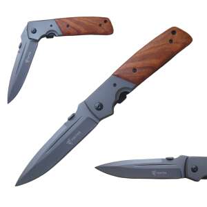 Colaj cuțit tactic pliabil Foxter XL, care arată detalii deschise, închise și ale lamei - Cuțite de vânătoare și de supraviețuire