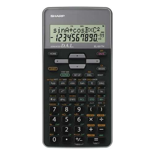 Sharp EL-531THBGY scientific calculator, grey